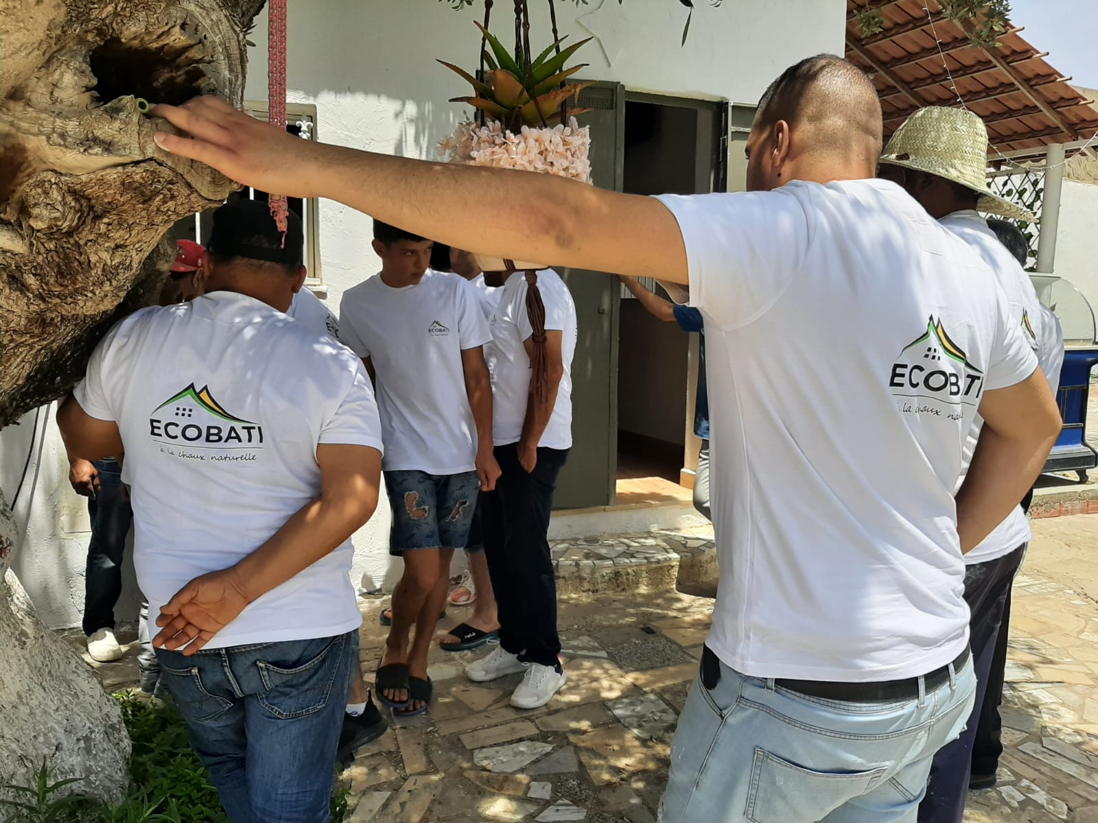 Journée de formation:  Application sur un mur crépi